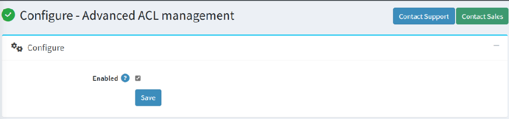 advanced acl management plugin configuration page